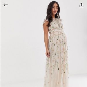 ASOS Maternity pretty embroidered floral dress